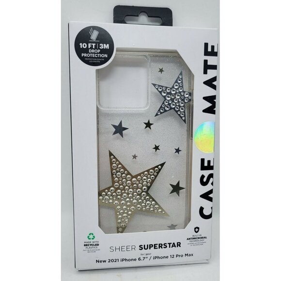 Case-Mate Sheer Crystal Superstar Case for iPhone 13 Pro Max / 12 Pro Max 6.7" - Picture 1 of 3